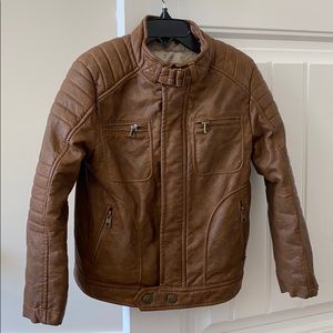 Zara boys faux leather jacket